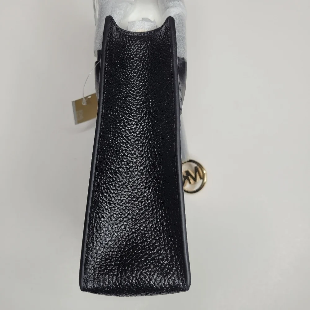 Michael Kors Mercer Extra-Small Pebbled Leather Crossbody Bag Black